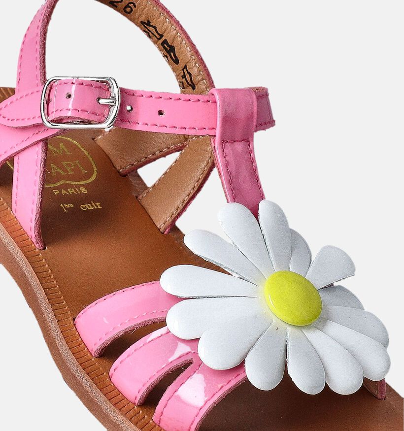 Pom d'Api Plagette Big Flo Sandales en Rose pour filles (354603)