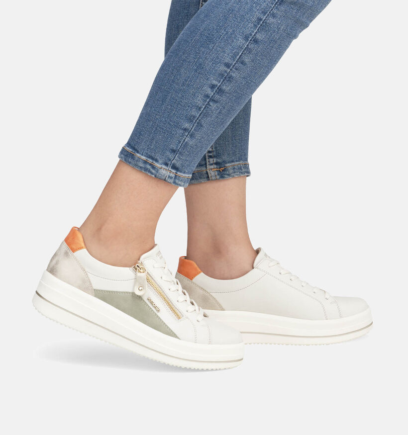 Remonte Witte Veterschoenen voor dames (351209) - geschikt voor steunzolen