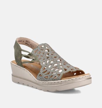 Rieker Sandalen Goud/Groen