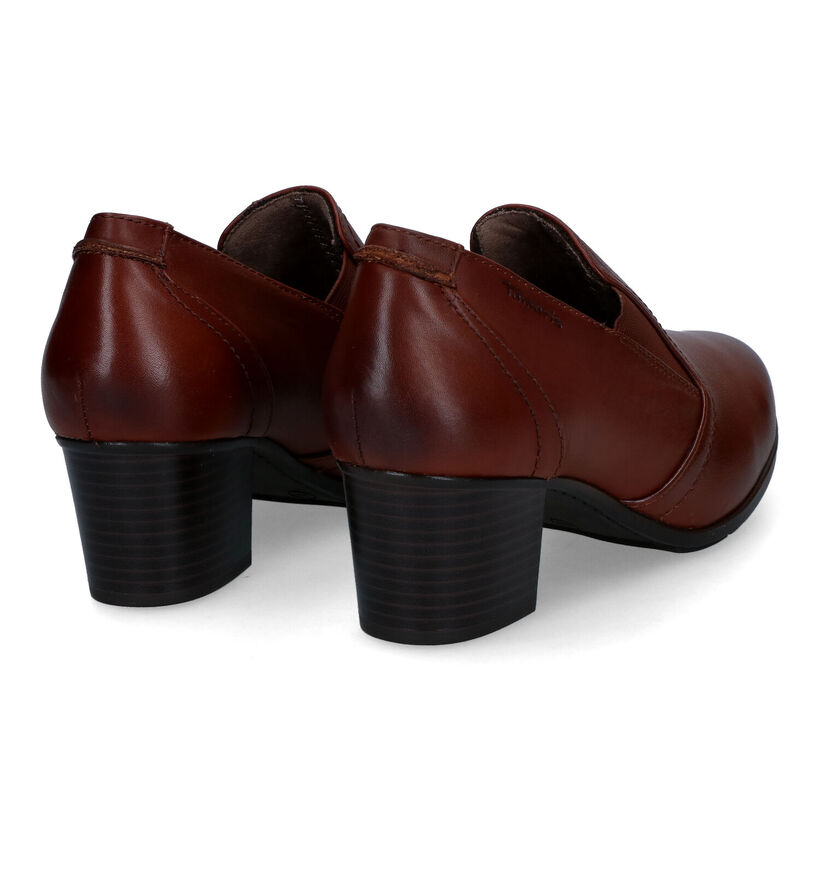 Tamaris Comfort cognac Enkelpumps in leer (317968)