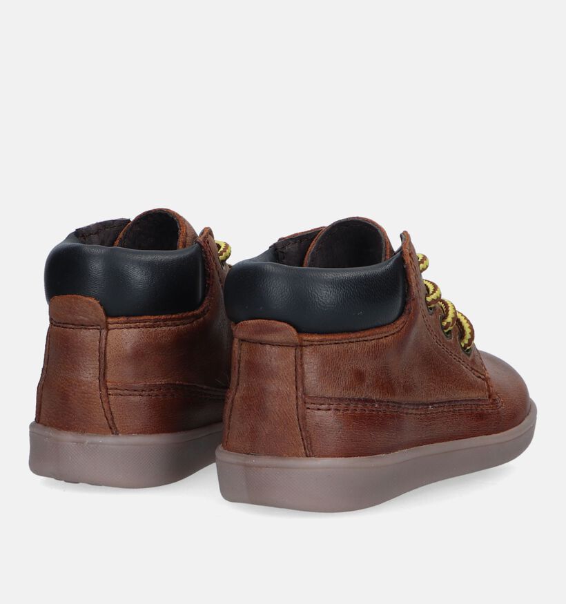 Milo & Mila Cognac Babyboots voor meisjes, jongens (329680) - geschikt voor steunzolen