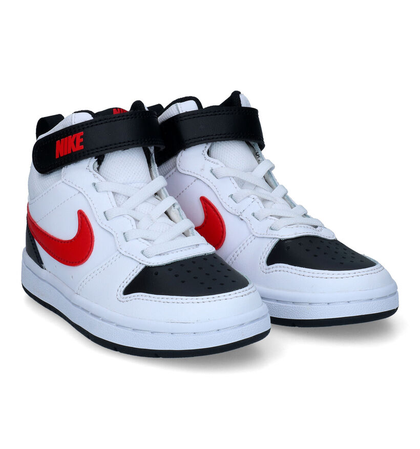 Nike Court Borough Witte Sneakers voor jongens, meisjes (317134)