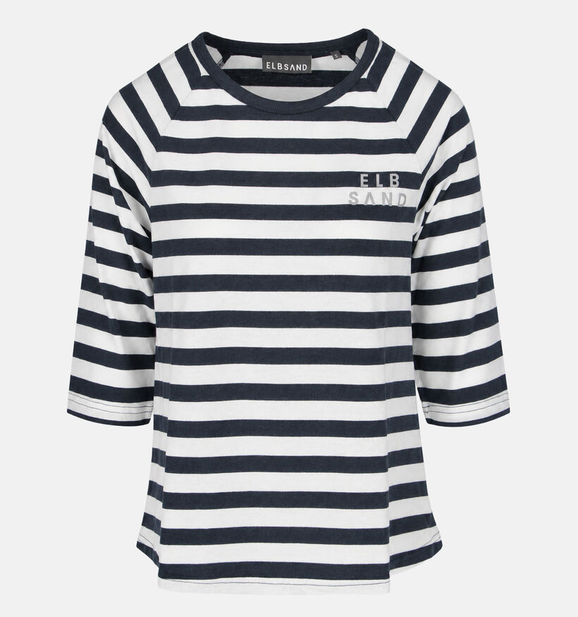 Elbsand Celin Blauwe T-shirt met Lange Mouwen voor dames (381270)
