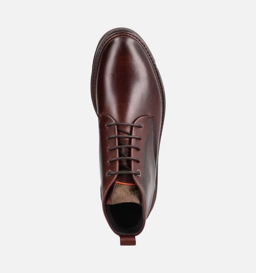Berkelmans Levin Donkerbruine Boots met Veters voor heren (379060) - geschikt voor steunzolen