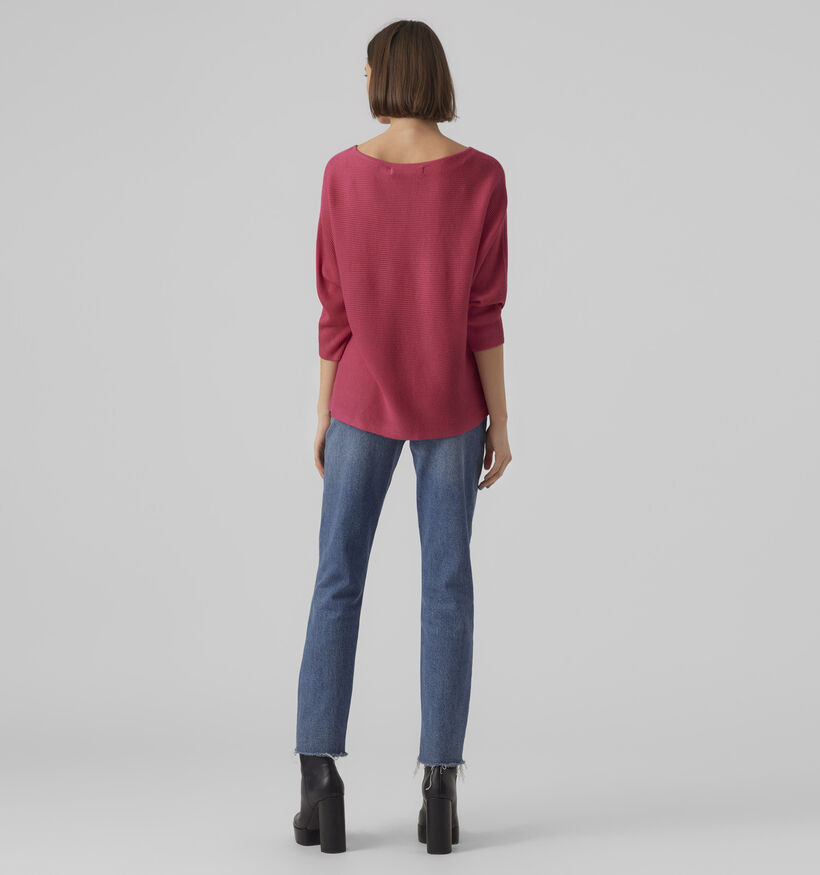 Vero Moda Nora Boatneck Pull en Rouge pour femmes (367167)
