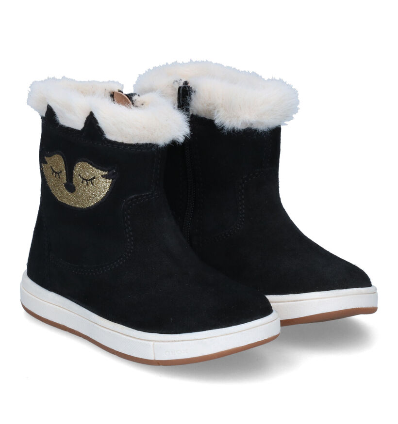 Geox Trottola Bottes en Noir en nubuck (317606)