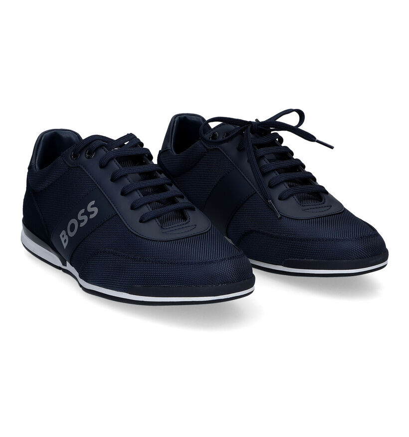 Boss Saturn Low Chaussures à lacets en Bleu pour hommes (303280) - pour semelles orthopédiques