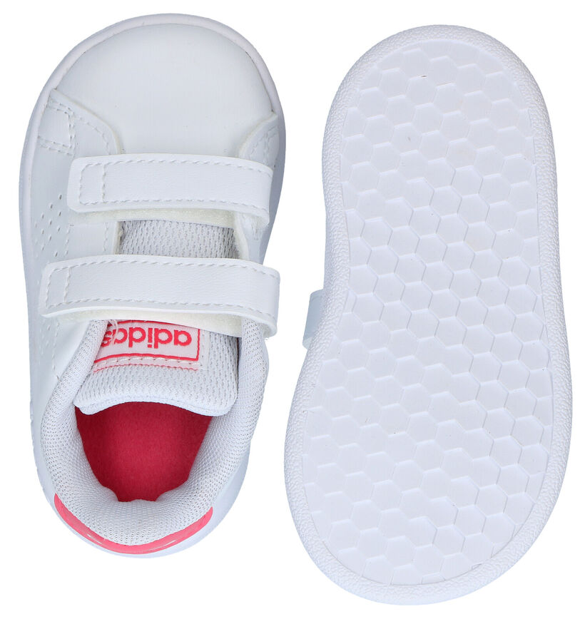 adidas Advantage I Chaussures pour bébé en Blanc en simili cuir (284709)