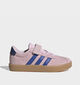 adidas VL Court 3.0 Roze/Blauwe Sneakers voor meisjes (372829) - geschikt voor steunzolen