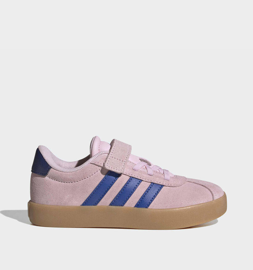adidas VL Court 3.0 Roze/Blauwe Sneakers voor meisjes (372829) - geschikt voor steunzolen