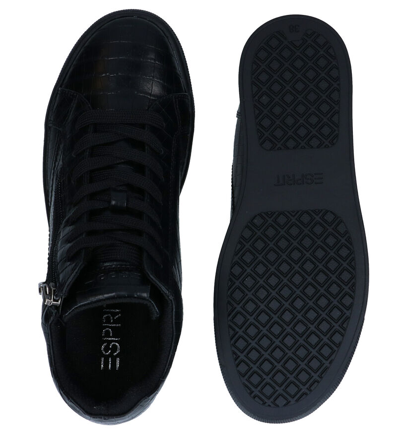 Esprit Granada Baskets Haute en Noir en simili cuir (279622)