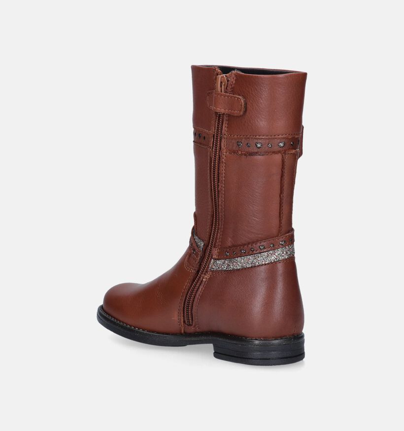 Little David Pam Bottes en Cognac pour filles (348052) - pour semelles orthopédiques