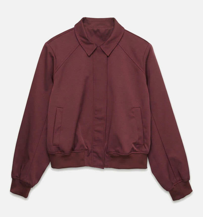 Vero Moda Curve Taylor Manteau court en Bordeaux pour femmes (382262)
