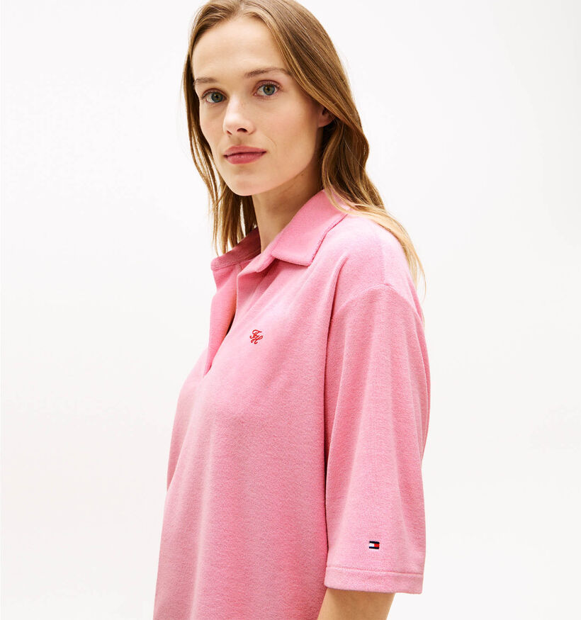 Tommy Hilfiger Toweling Roze Polo T-shirt voor dames (369262)