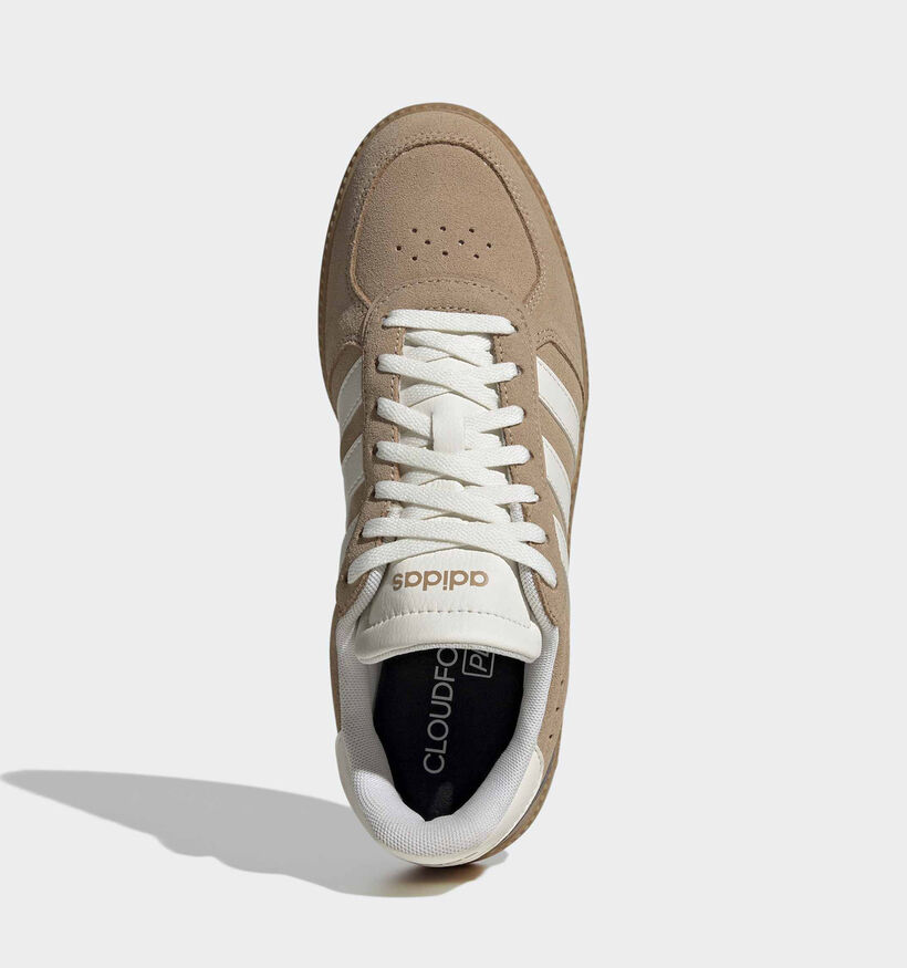 adidas Breaknet Sleek Lichtbruine/Witte Sneakers voor dames (366772) - geschikt voor steunzolen