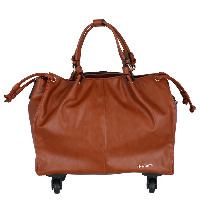 Olivia Lauren Theo Cognac Trolly in kunstleer (284334)