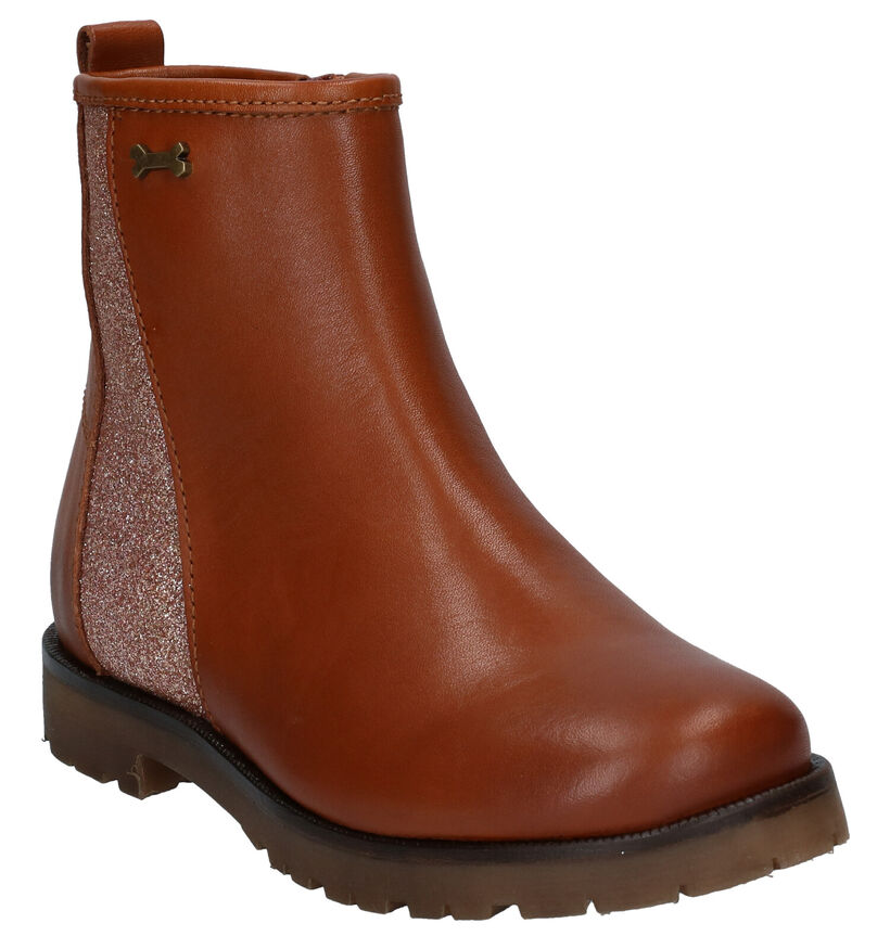 STONES and BONES Ilyas Bottes basses en Cognac en cuir (278917)