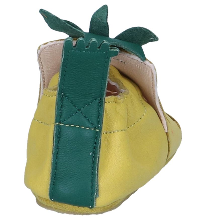 Easy Peasy Chaussons pour bébé en Jaune en cuir (251360)