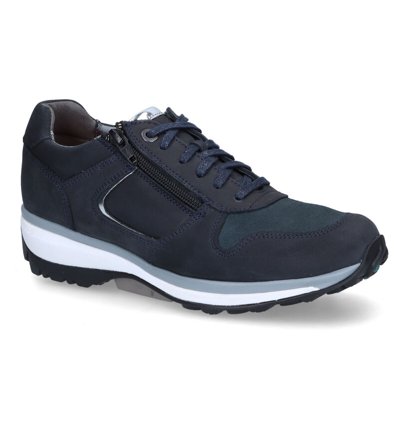 Xsensible Jetsey Blauwe Veterschoenen in nubuck (316730)