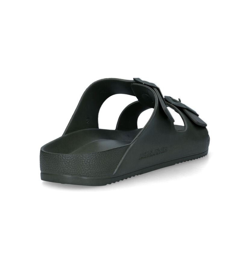 Jack & Jones Croxton Moulded Kaki Badslippers in kunststof (321030)