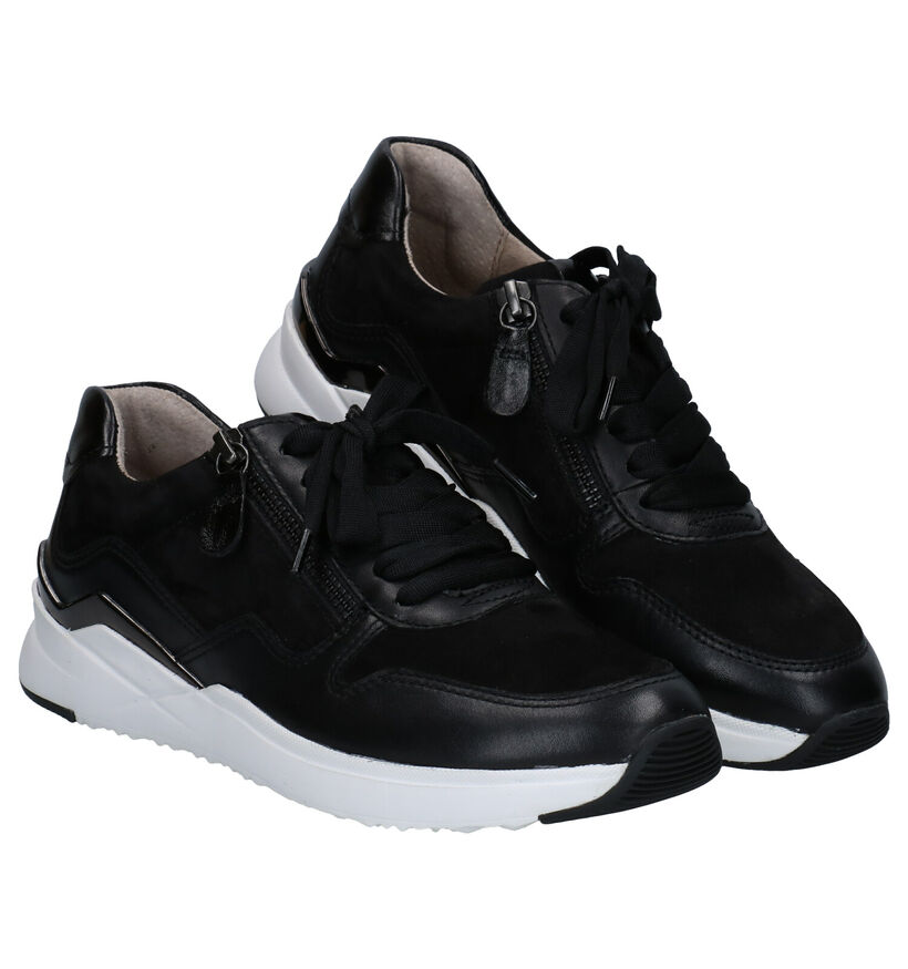 Gabor Best Fitting Chaussures à Lacets en Noir en cuir (283535)