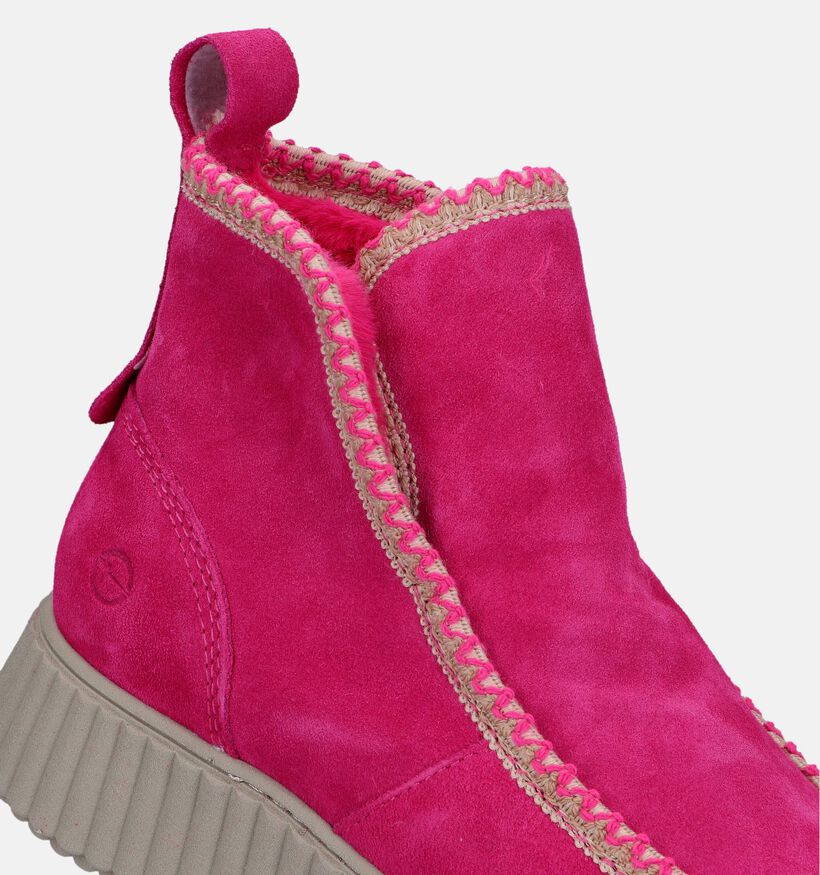 Tamaris Bottines Fourrées en Rose fuchsia pour femmes (333108)