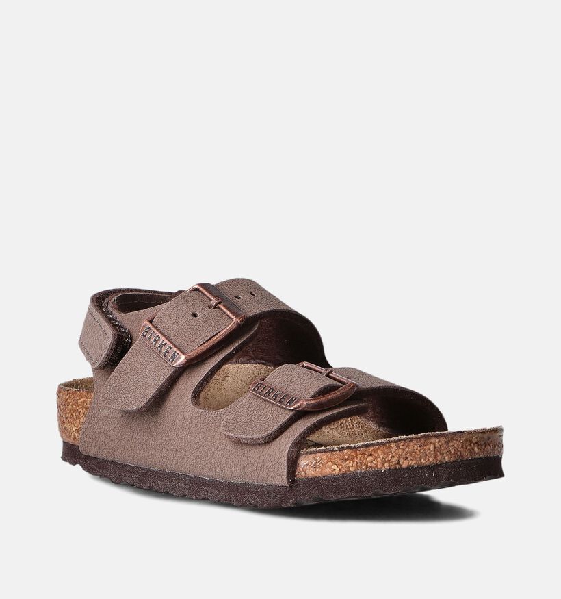 Birkenstock Milano Sandales en Taupe pour filles, garçons (352405)