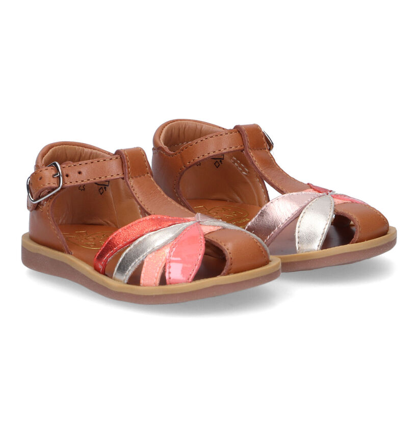 Pom d'Api Poppy Oto Sandales en Cognac pour filles (304775)