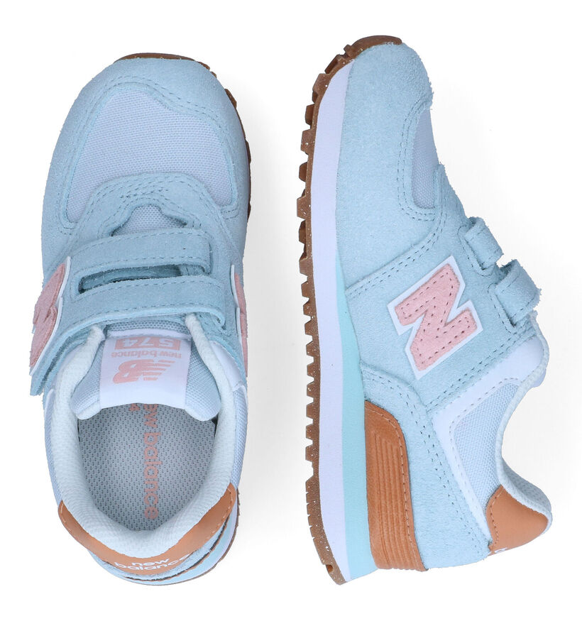 New Balance PV574 Baskets en Bleu pour filles (301697) - pour semelles orthopédiques