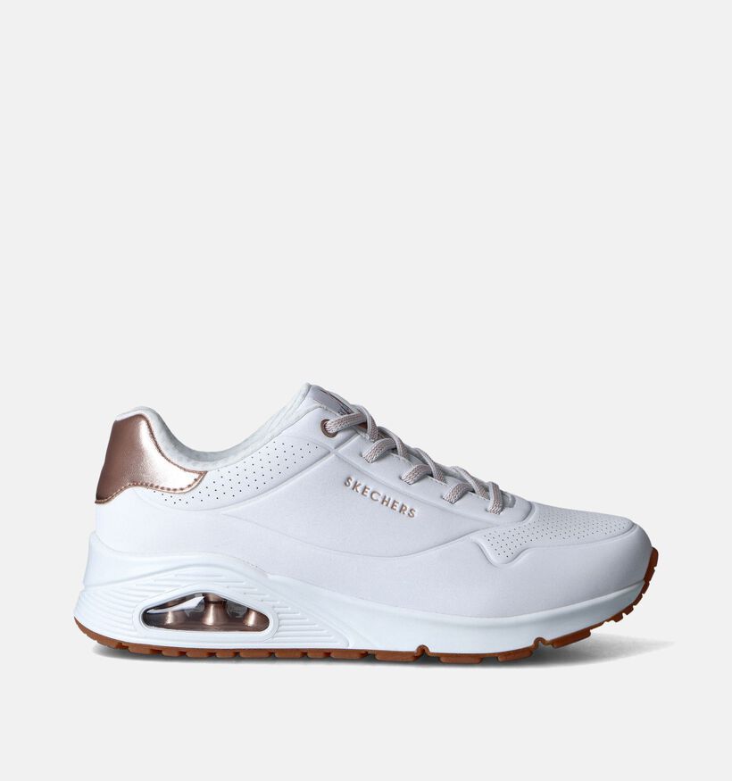 Skechers Uno Shimmer Away Witte Sneakers voor dames (353636)