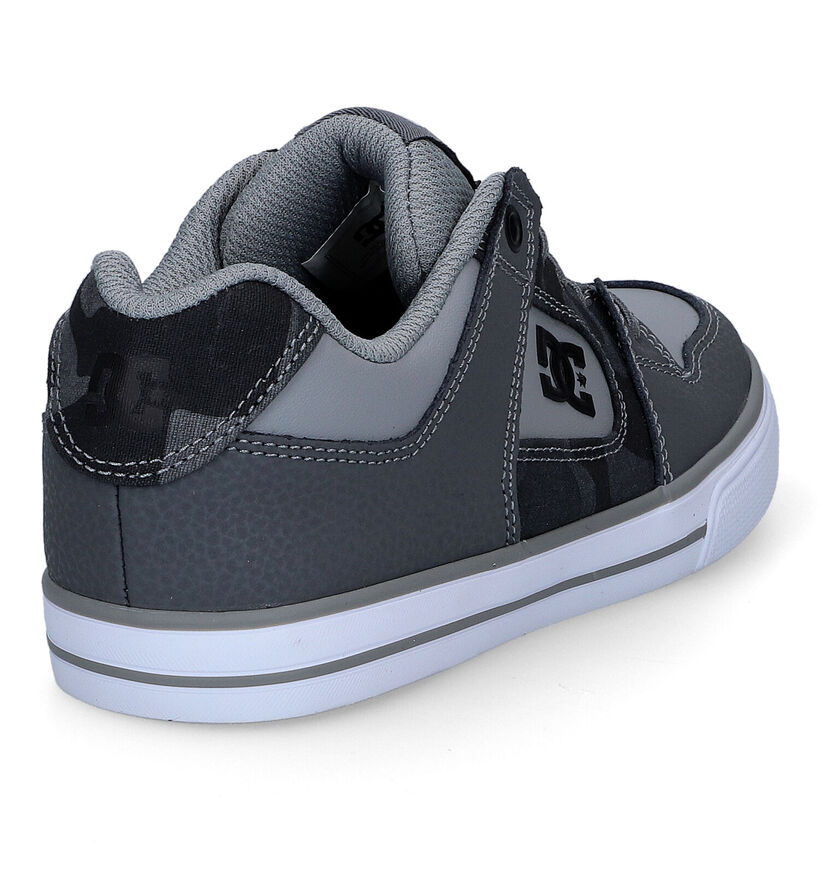 DC Pure Elastic Zwarte Sneakers in kunstleer (303063)