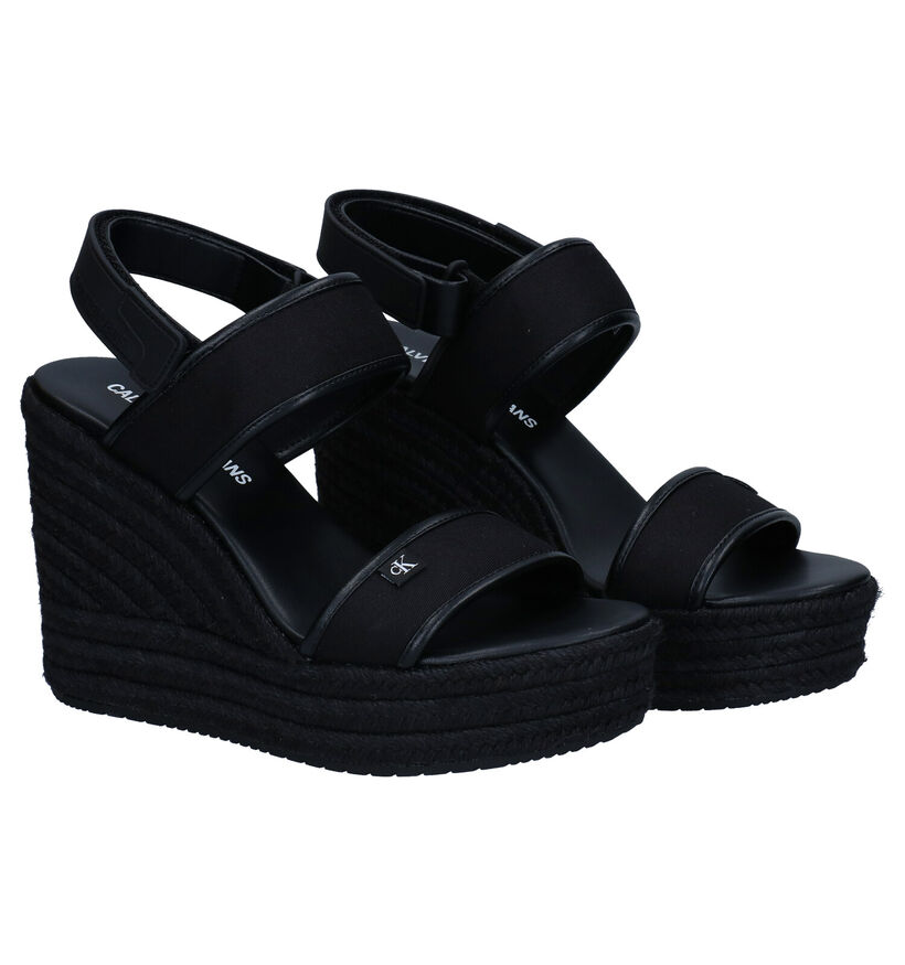 Calvin Klein Espadrilles en Noir en simili cuir (285301)