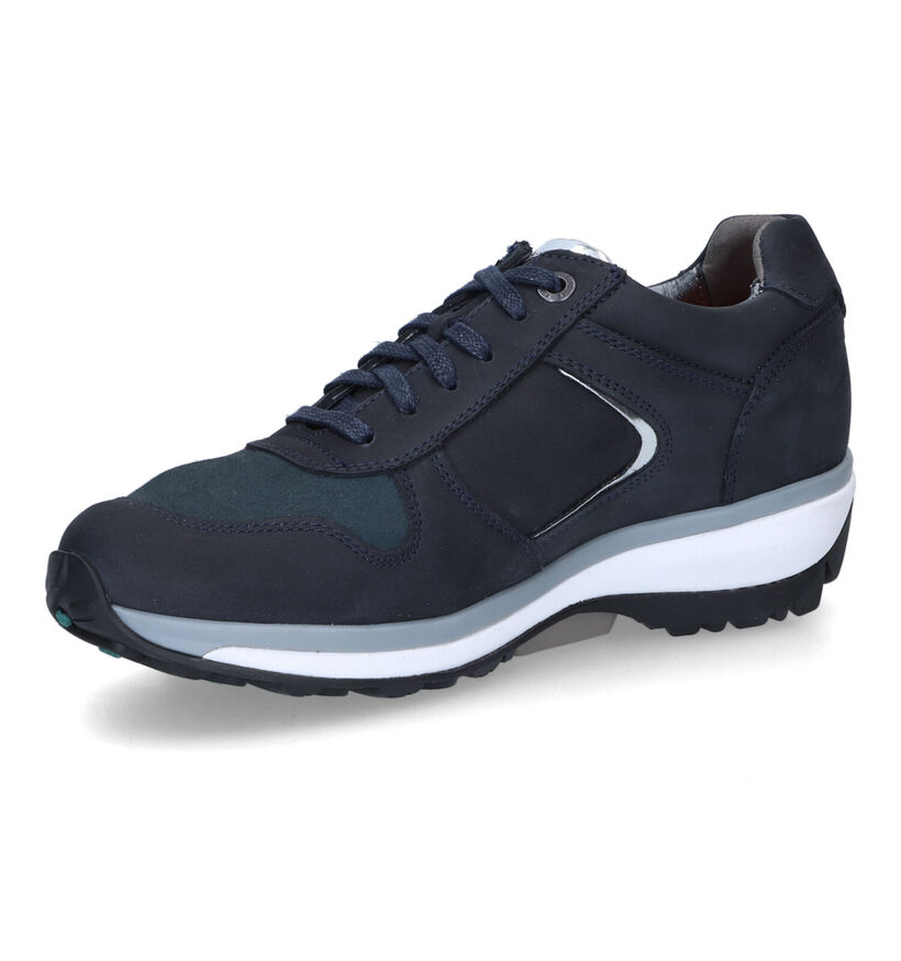 Xsensible Jetsey Blauwe Veterschoenen in nubuck (316730)