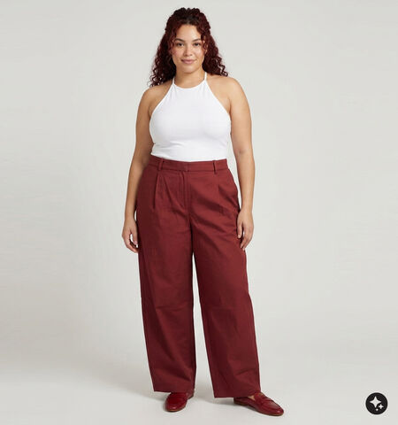 Vero Moda Curve Pantalons Bordeaux