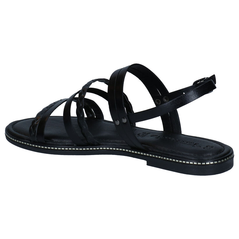 Tamaris Touch it Zwarte Sandalen in leer (289312)