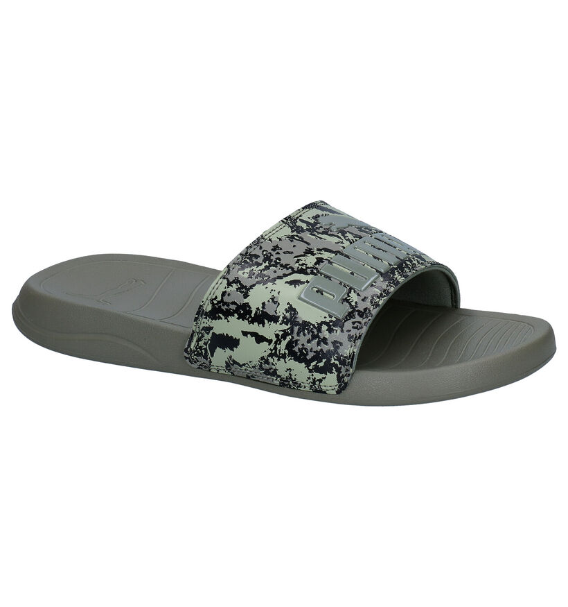 Puma Camo Groene Badslippers in kunststof (288555)