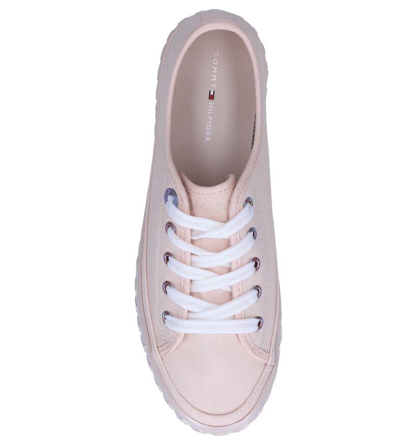 Lichtroze Sneakers Tommy Hilfiger Outsole Detail in stof (252680)