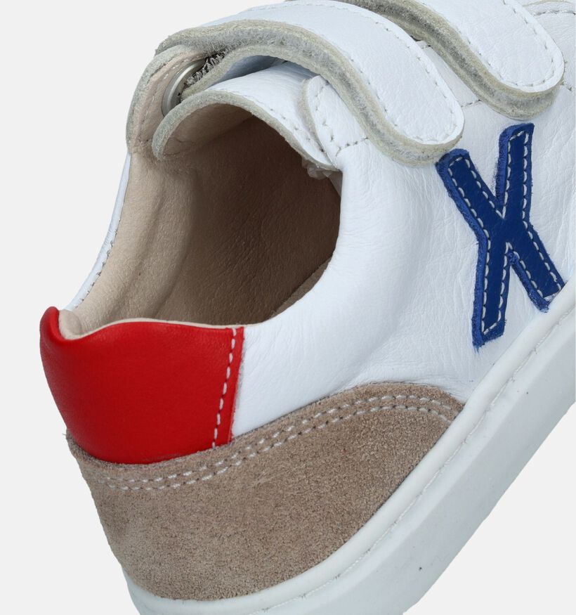 Milo & Mila Chaussures à scratch en Blanc pour garçons (340005) - pour semelles orthopédiques
