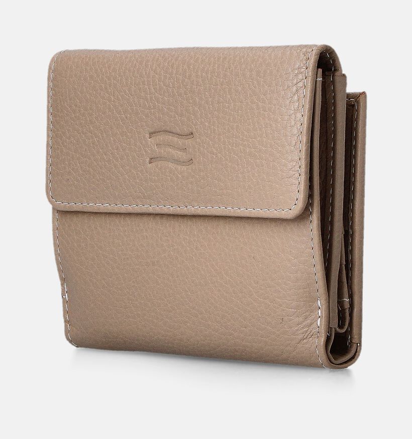 Crinkles Taupe Overslagportemonnee voor heren, dames (358104)
