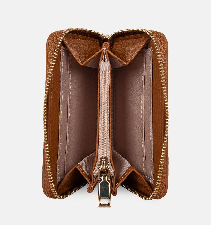 Laurent David Cognac Portemonnee met Rits voor dames (381578)