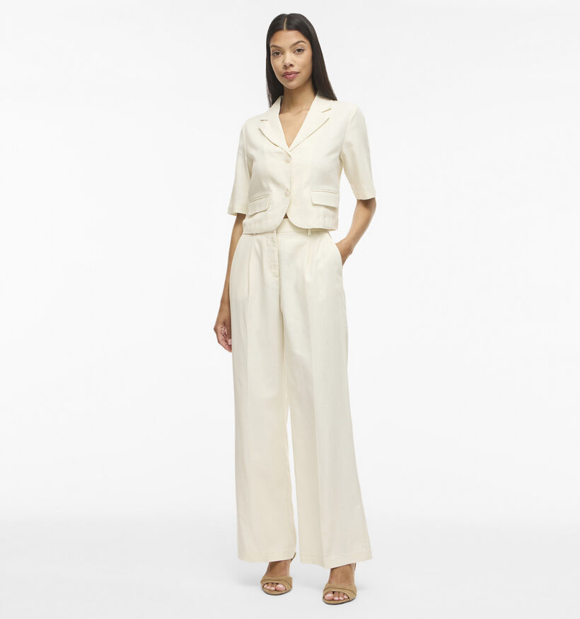 Vila x Loredana Pockey Tailored Lichtbeige Broek voor dames (375153)