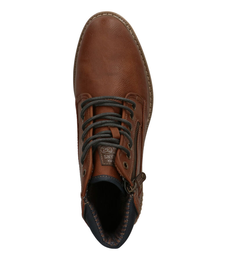 Mustang Bottines en Cognac en simili cuir (254885)