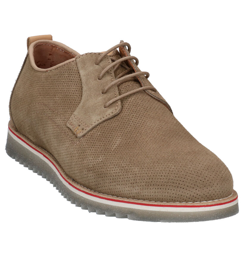 Via Borgo Coronas Beige Veterschoenen in nubuck (292956)