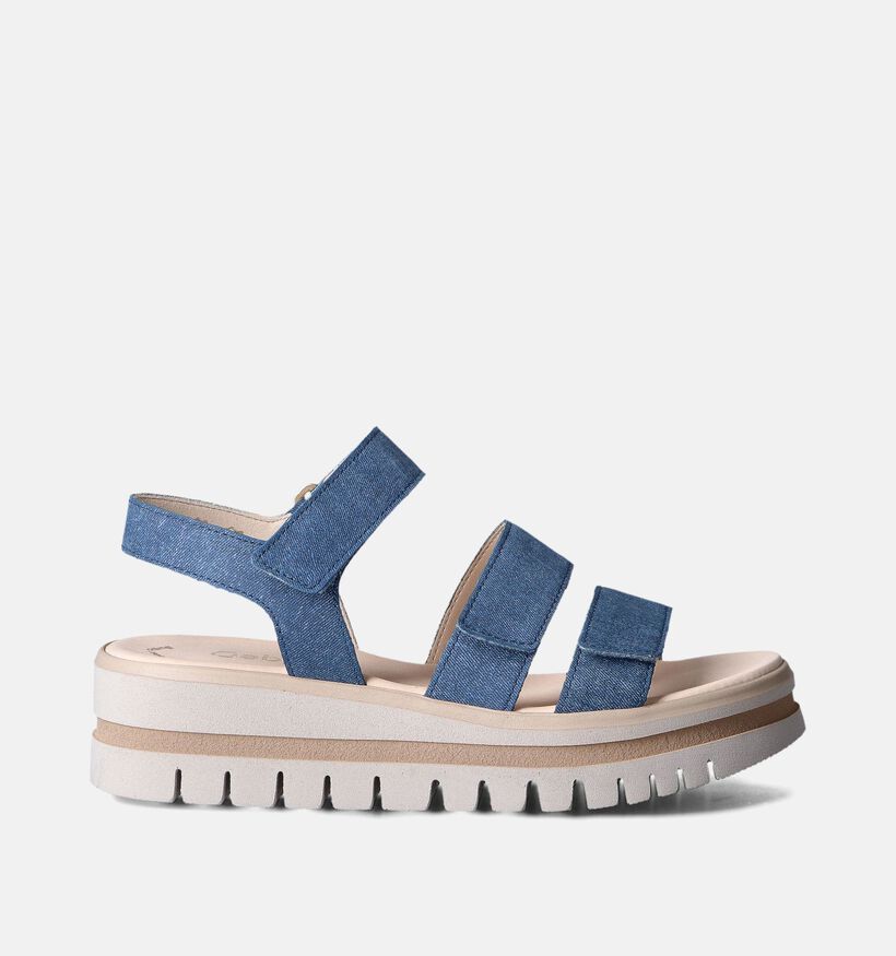 Gabor Best Fitting Sandales avec Talon Compensé en Bleu pour femmes (355081)