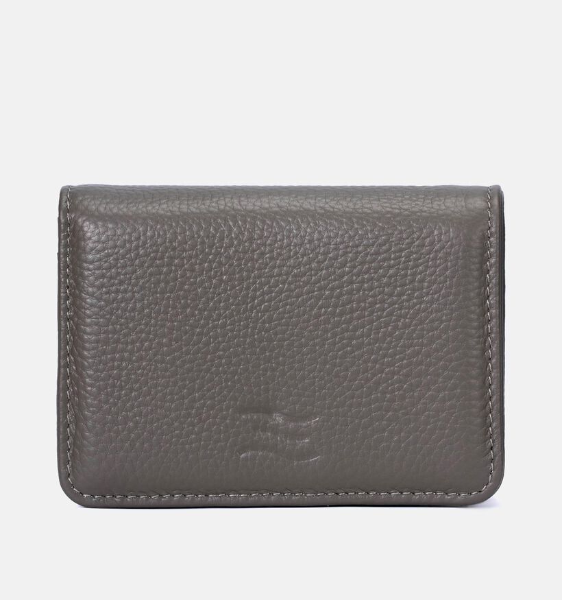 Crinkles Porte-monnaie zippé en Taupe pour femmes (365771)