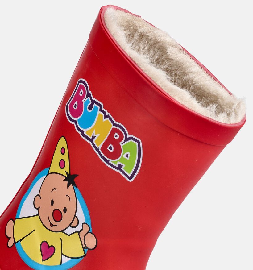 Bumba Bottes de Pluie Doubl&eacute;es en Rouge pour filles, gar&ccedil;ons (375210) - pour semelles orthop&eacute;diques