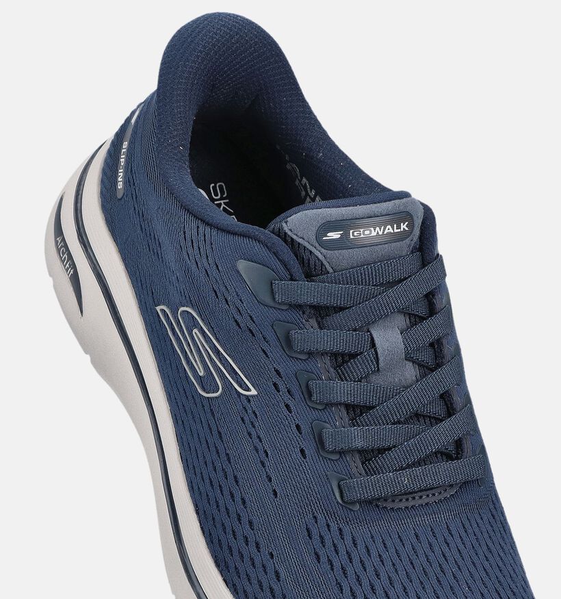 Skechers Go Walk Arch Fit Blauwe Sneakers voor heren (371059) - geschikt voor steunzolen