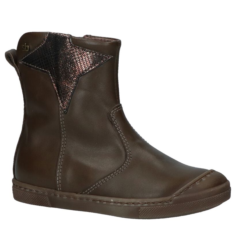 STONES and BONES Bottes basses en Brun foncé en cuir (225625)