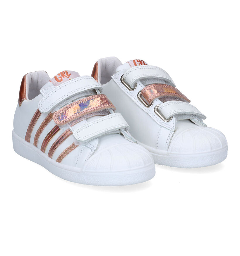 Little David Nikk 2 Chaussures à velcro en Blanc pour filles (309466) - pour semelles orthopédiques