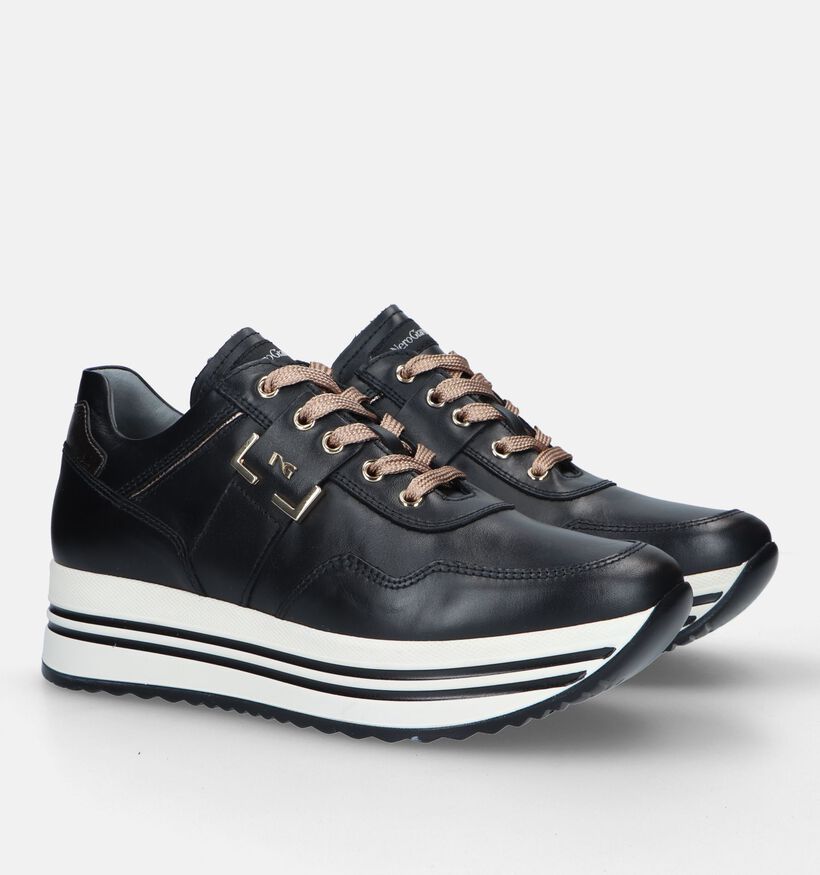 NeroGiardini Zwarte Platform Sneakers voor dames (329879) - geschikt voor steunzolen